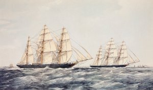 The Tea Clippers Taeping and Ariel in The Great Tea Race of 1866, from China to London